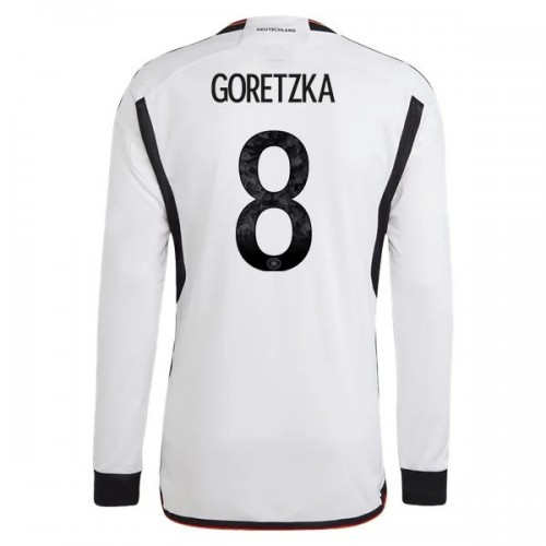Tyskland VM 2022 Leon Goretzka 8 Hjemme Landslagsdrakt Langermet